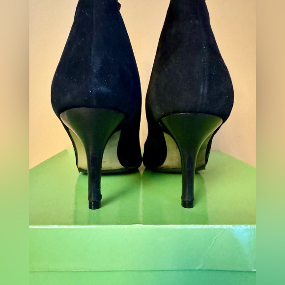 Made in Italy, Fabio Rusconi Black Suede Booties with Leather Stripe - Size 39.5 - Picture 8 of 11